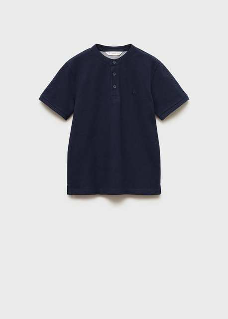 Mao collar polo shirt