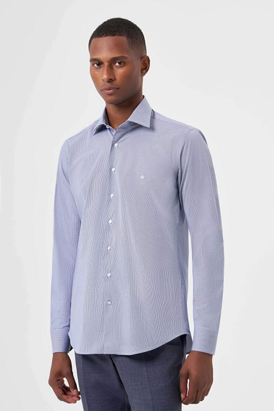 Bisse Erkek Regular Fit Klasik Gömlek Lacivert GM23K232031_D39 — صورة المنتج 3 من 25