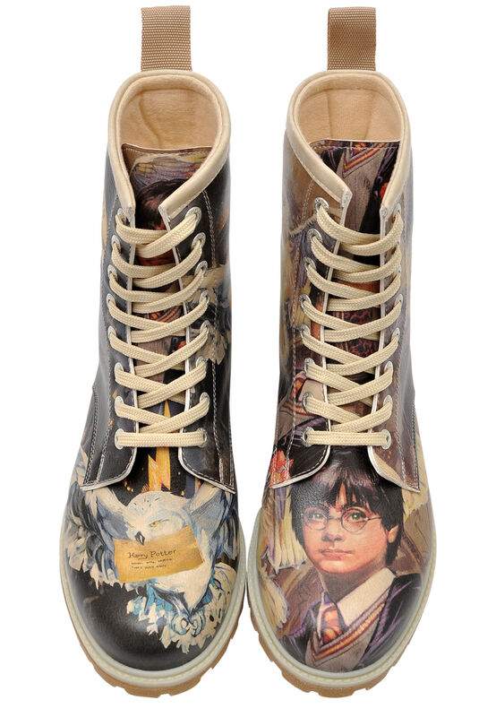 Women Vegan Leather Multicolor Long Boots - Warner Bros Harry and Hedwig Harry Potter Design — Product image 3 of 8