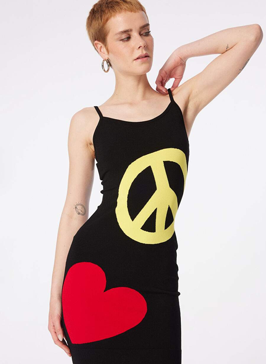 Moschino Jeans Round Collar Baskl Black Ksa Kadn Dress 241k1j0482 — Product image 5 of 9