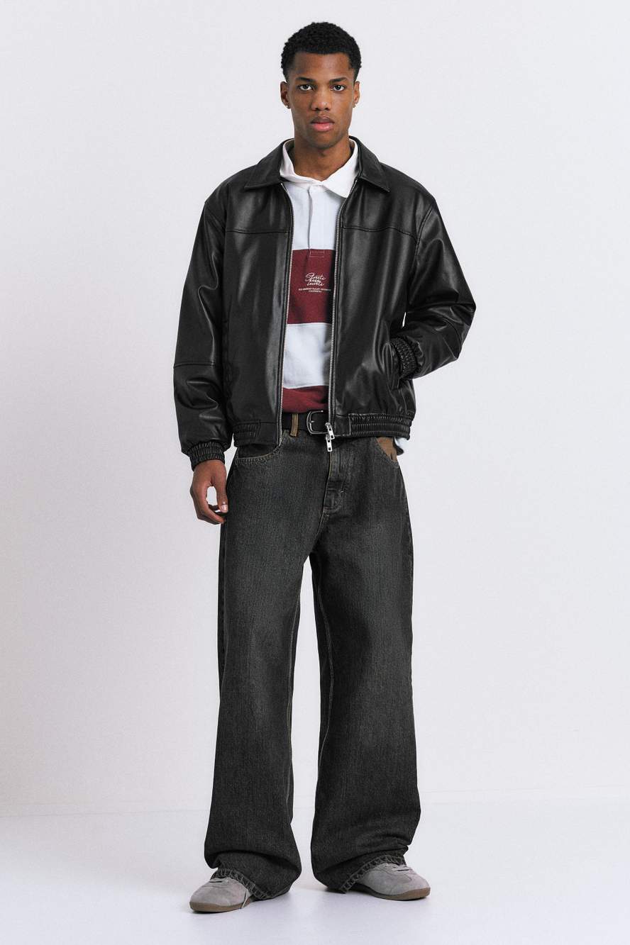 Voluminous leather effect jacket — Product image 7 of 17