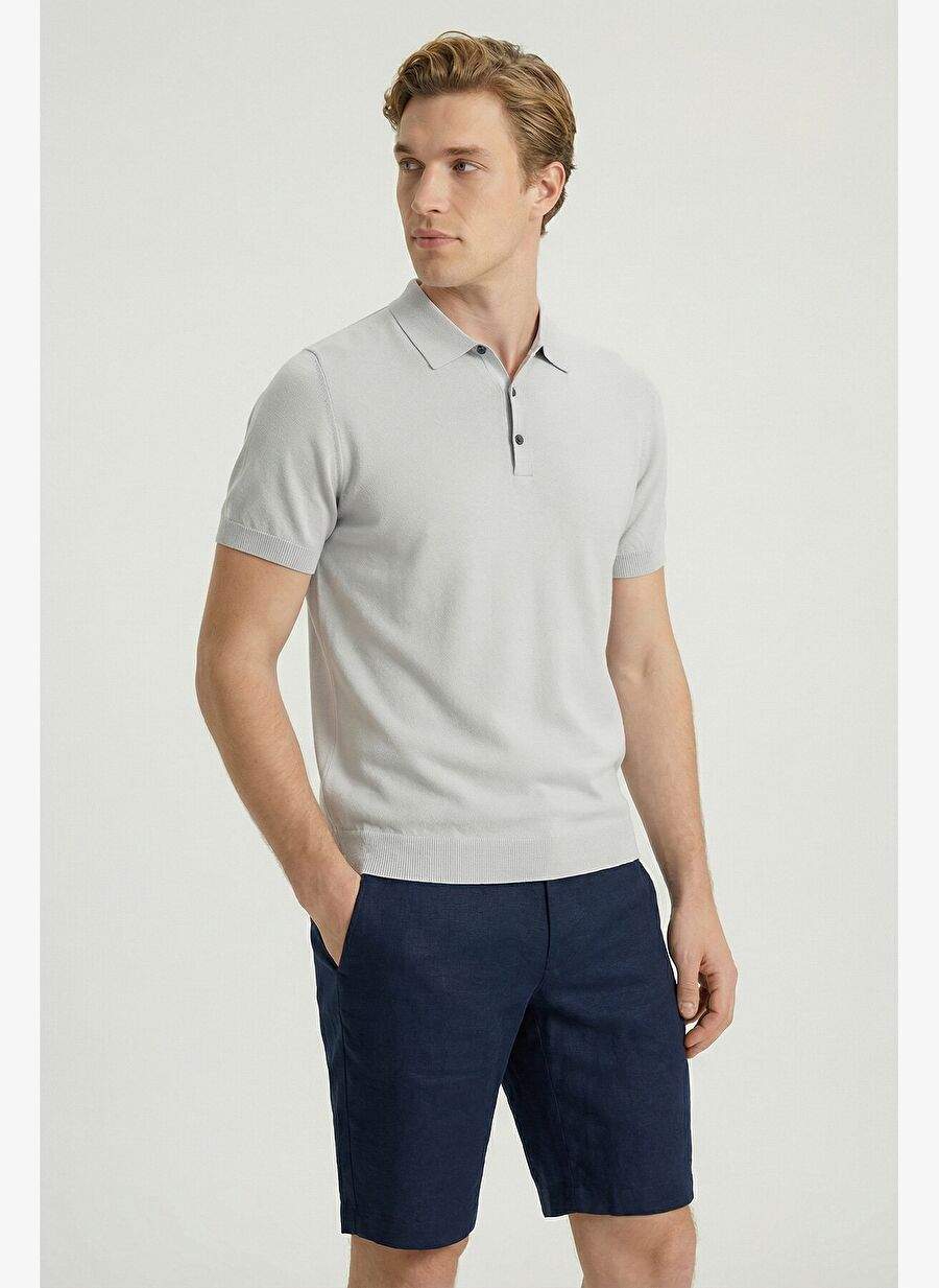 Gri Polo Triko Tişört — Product image 5 of 6