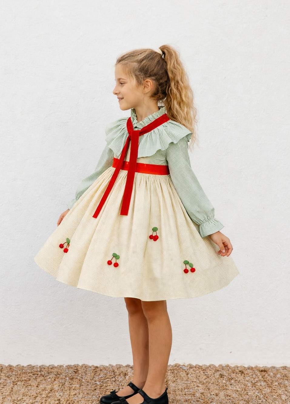 Colorful Cherry Detailed Baby Girl Dress — Product image 3 of 3