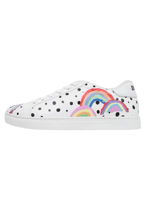 Men Vegan Leather White Sneakers - More Self Love Design — Product image 8 of 11