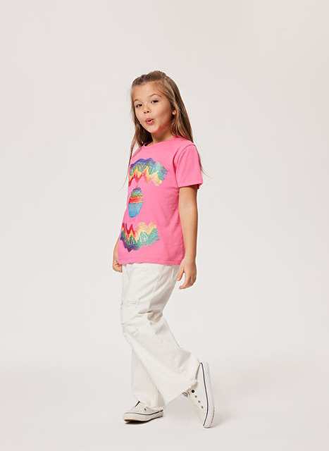 Lee Cooper Koyu Pembe Kız Çocuk T-Shirt