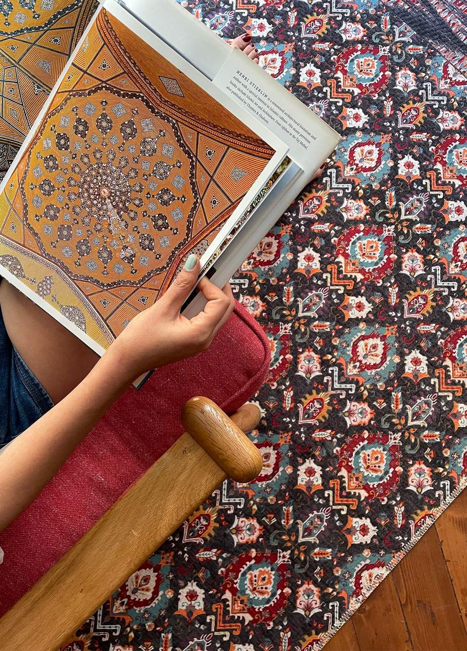 Bukhara Vişne Çürüğü Halı 140x210 cm — صورة المنتج 3 من 4