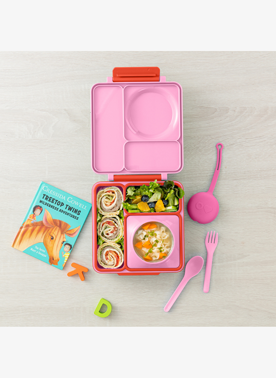 Omiebox - OmiePod Balloon Pink Silicone Fork and Spoon Set — Product image 3 of 7