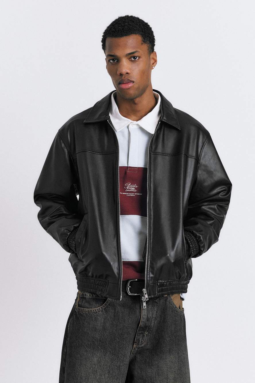 Voluminous leather effect jacket — Product image 8 of 17