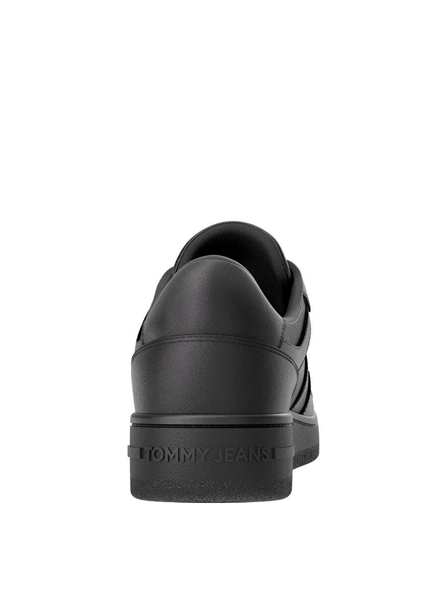 Tommy Hilfiger Siyah Erkek Deri Sneaker TJM RETRO BASKET ESS — صورة المنتج 4 من 5