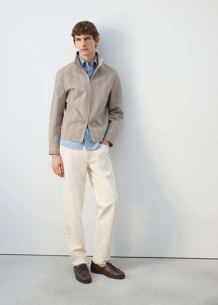 Prince of Wales check jacket with funnel neck — Product image 8 of 11