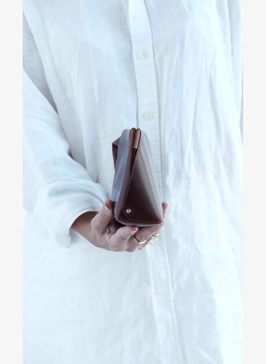 Ori Max Kahverengi Deri Clutch Canta — Product image 3 of 8