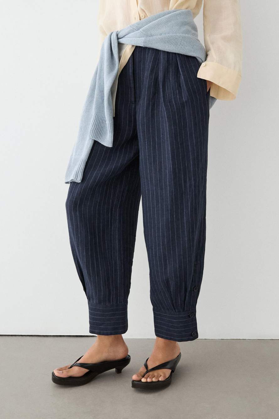 Striped linen sarouel trousers — Product image 10 of 19