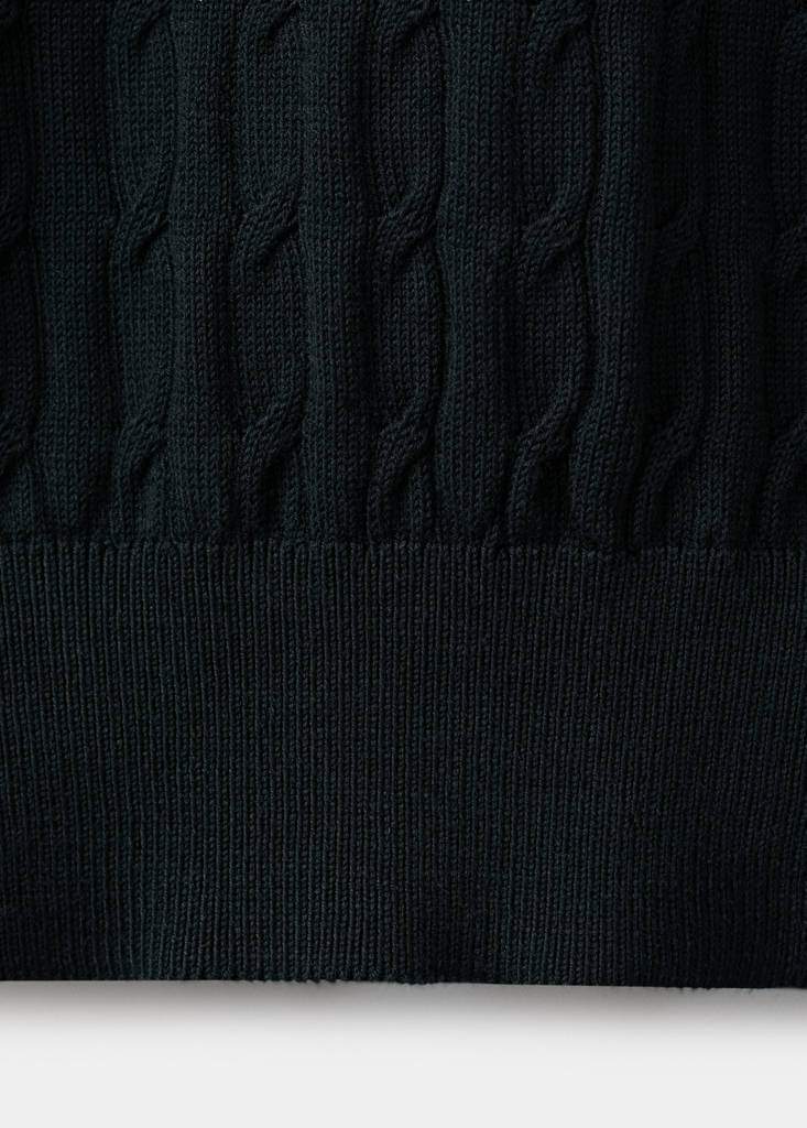 100% cotton braided knitted polo shirt — Product image 25 of 29