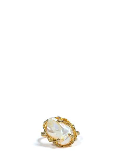 Galatea Baroque Pearl Gold 22K Gold Plated Women's Ring