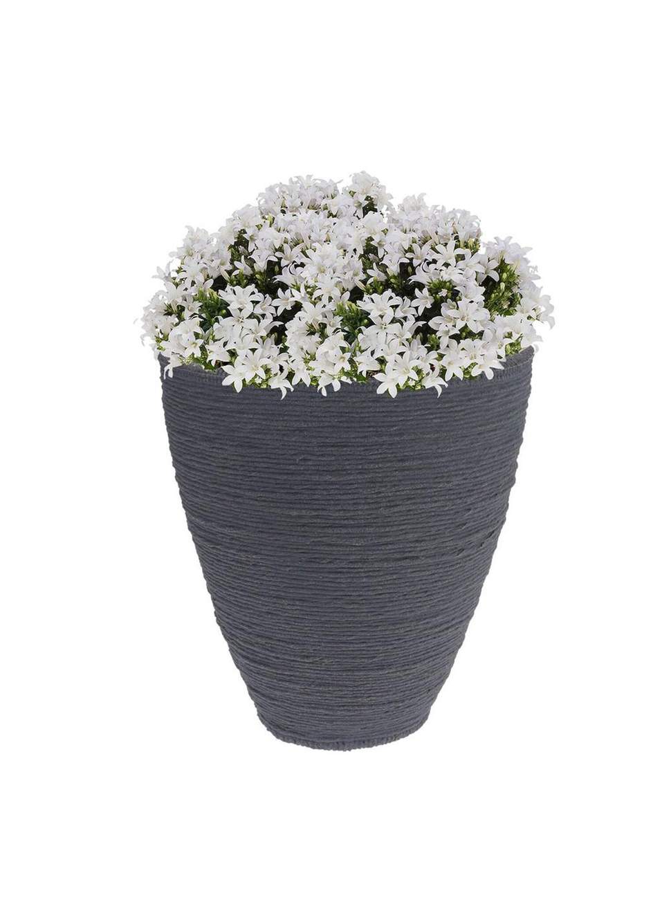 Namook Antrasit Plastik Oluklu Saksı 40 x 40 cm — Product image 3 of 4