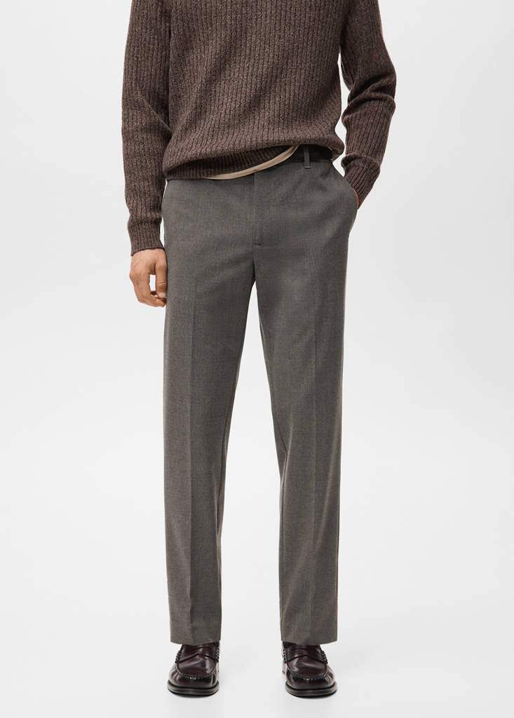 Regular fit micro-check trousers — Product image 3 of 19