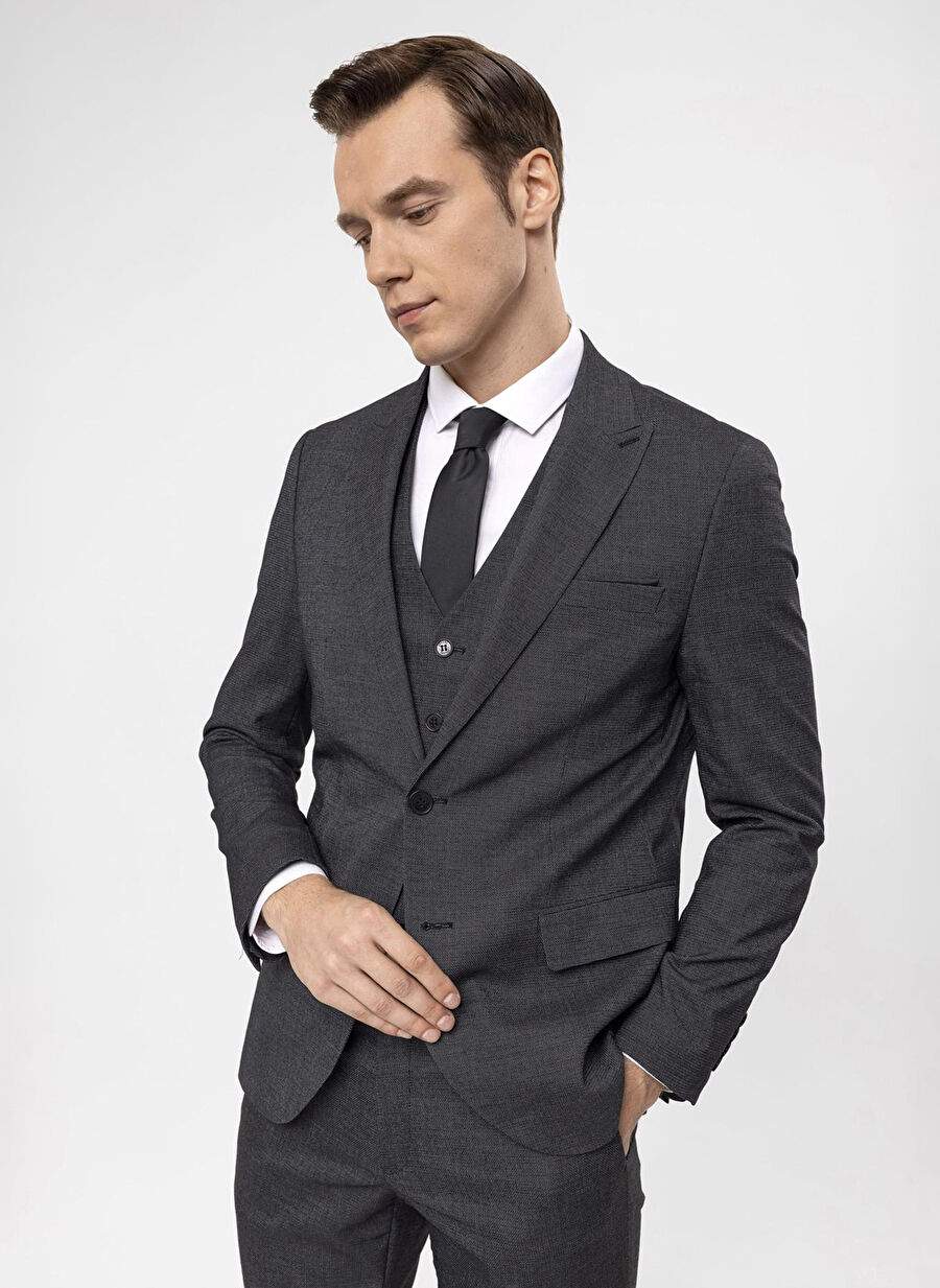 Slim Fit Black Men's Suit TK1020000270 — Product image 6 of 10