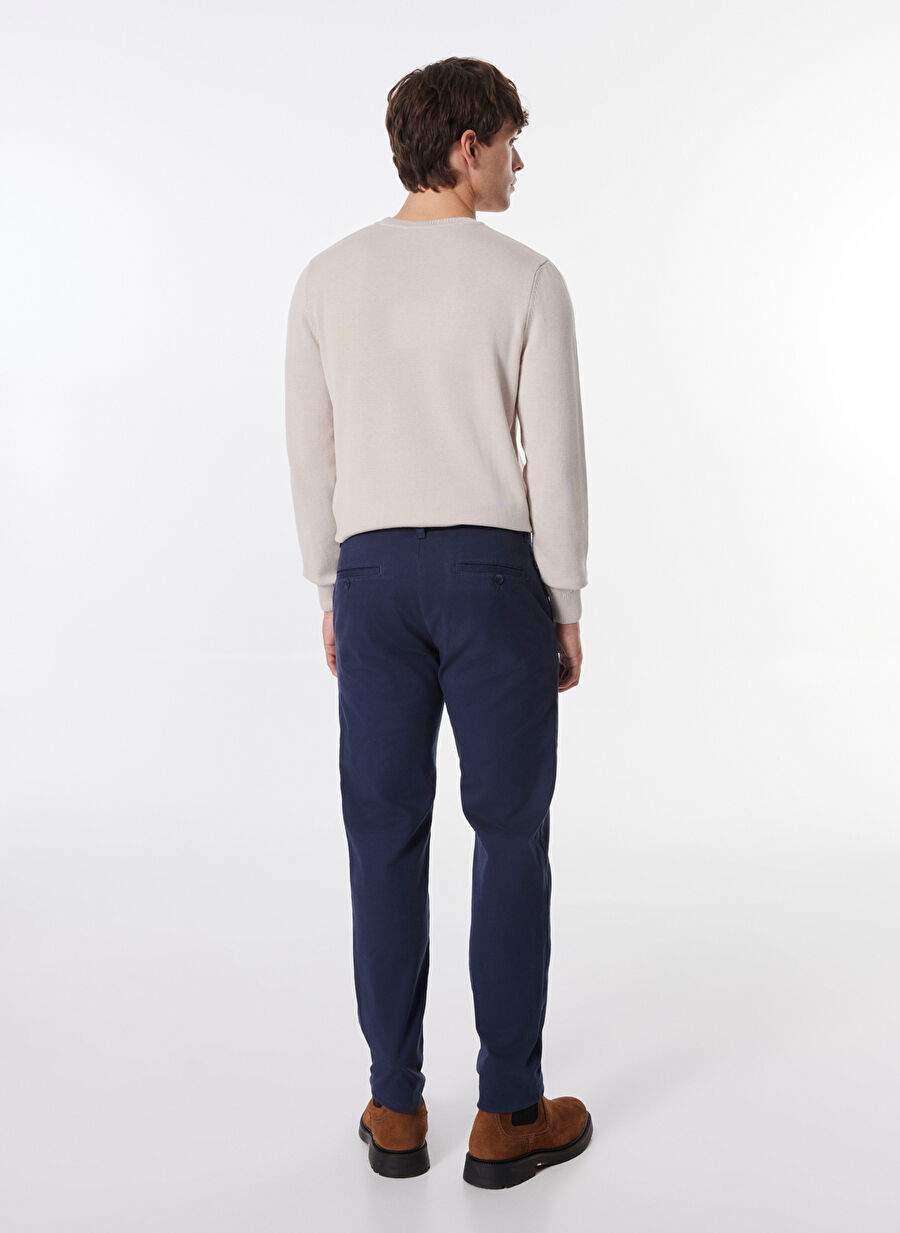 Limon Lacivert Erkek Basic Düz Chino Pantolon MML4WM-PNT9515 — صورة المنتج 6 من 7