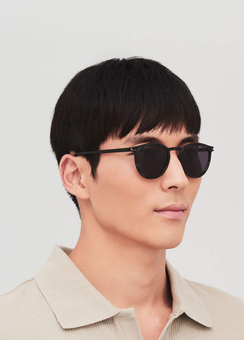 Siwa A50 Black-Black Havana C876 Black Titanium Unisex Sunglasses — Product image 4 of 4