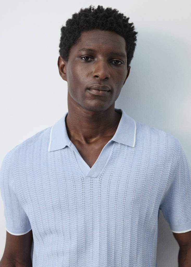 Structured fine-knit polo shirt — Product image 13 of 17