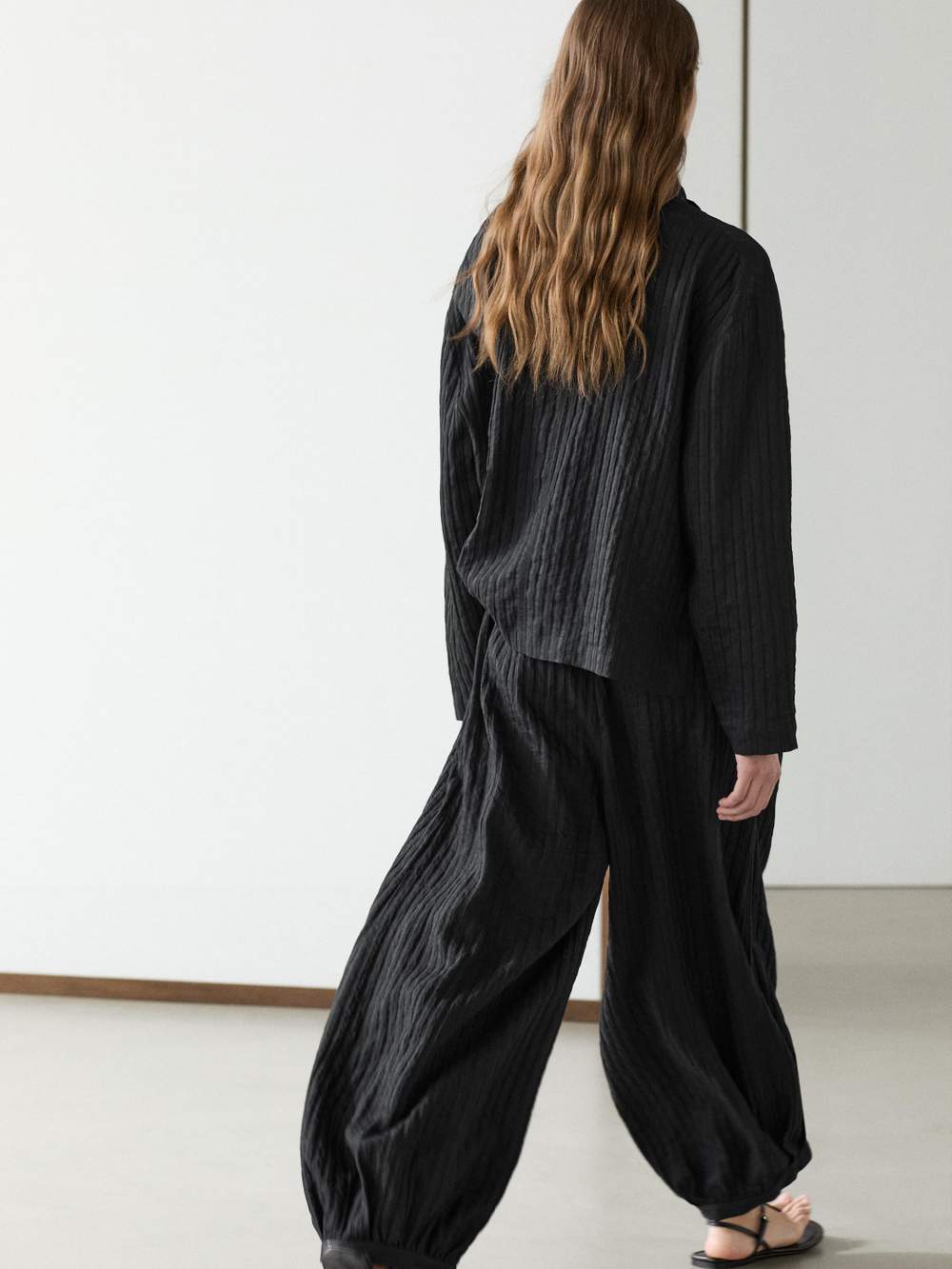 Striped flowing shirt with scarf detail — Product image 18 of 22
