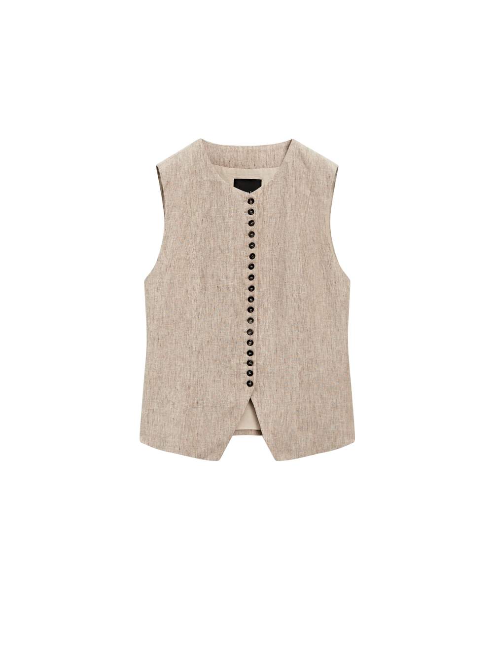 Linen melange waistcoat with buttons — Product image 15 of 15