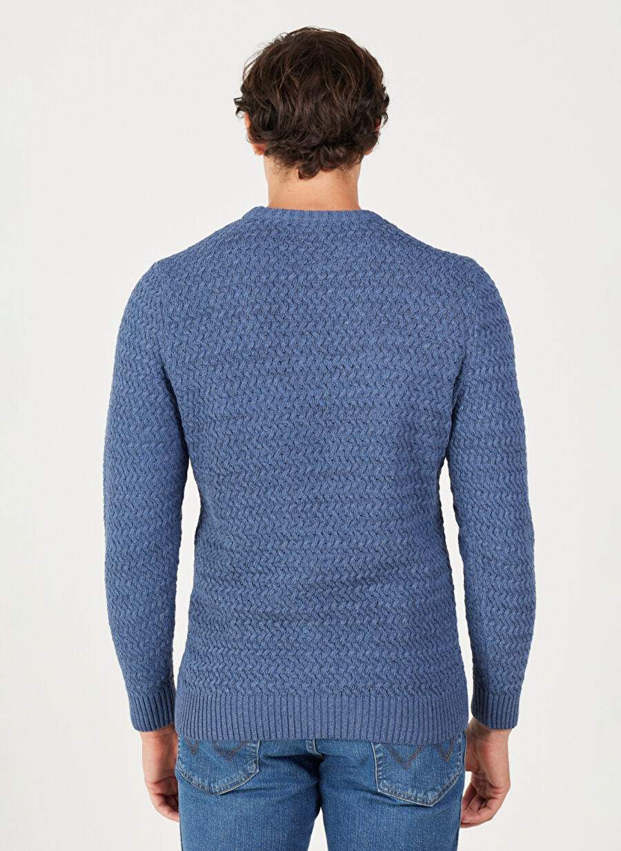 Wrangler Crew Neck Regular Fit Navy Blue Men's Sweater W232580410 Crew Neck Knitwear — Product image 6 of 6