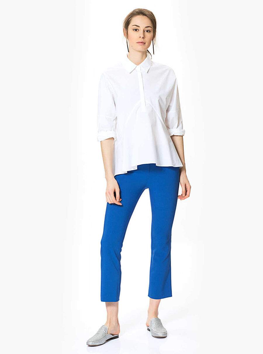 Short and Wide Leg Trousers Sax Y9912012_021 — Product image 3 of 3