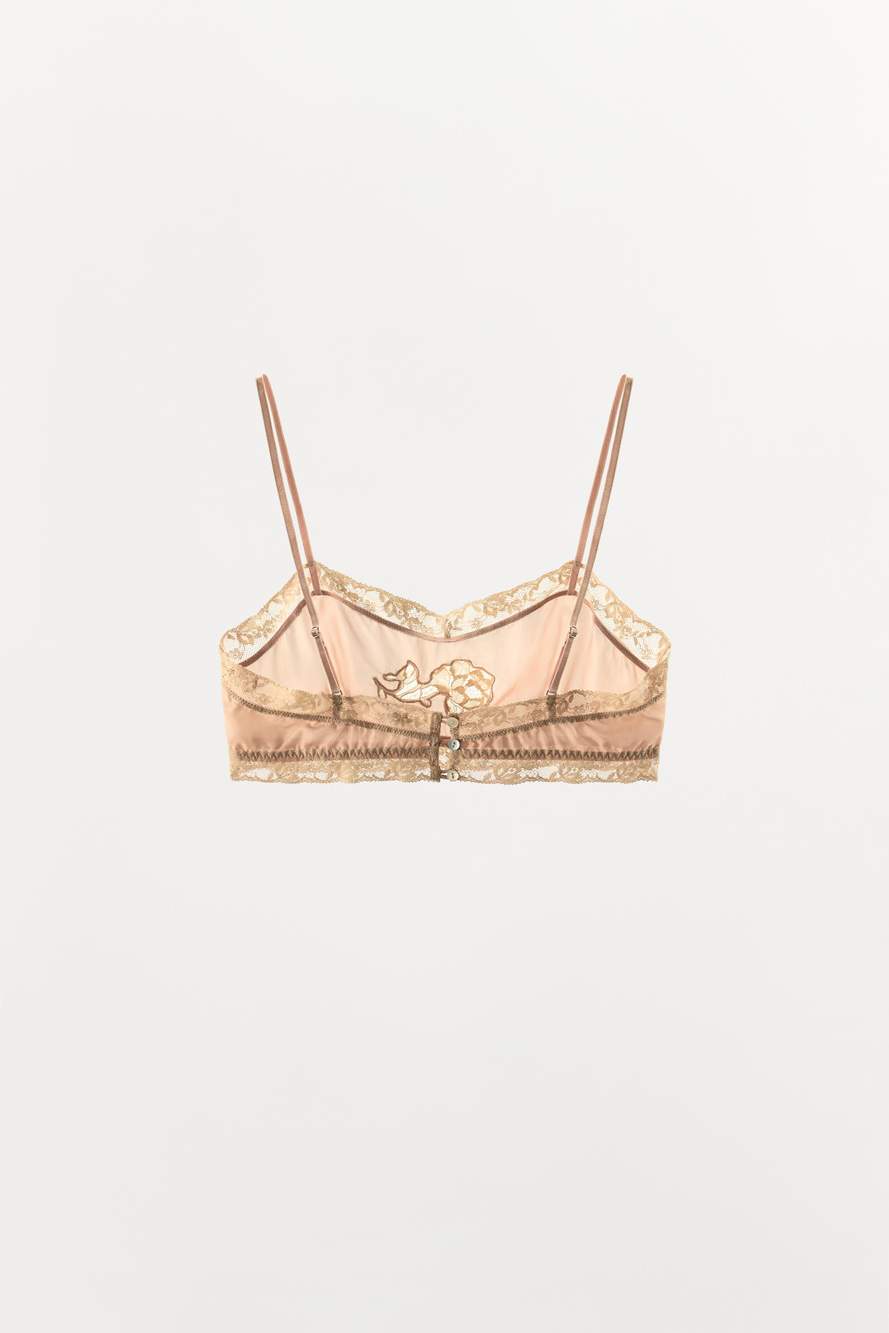 100% SILK EMBROIDERED LACE BRA — Product image 13 of 14