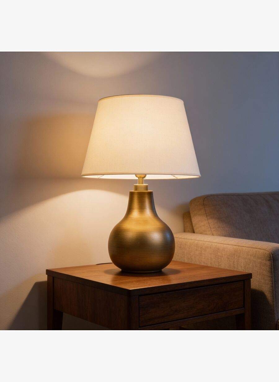 Vera Cream Headed Tumbled Gold Modern Lampshade — Product image 3 of 8