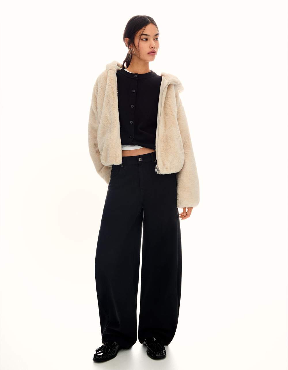 Hooded faux fur jacket — Product image 4 of 11
