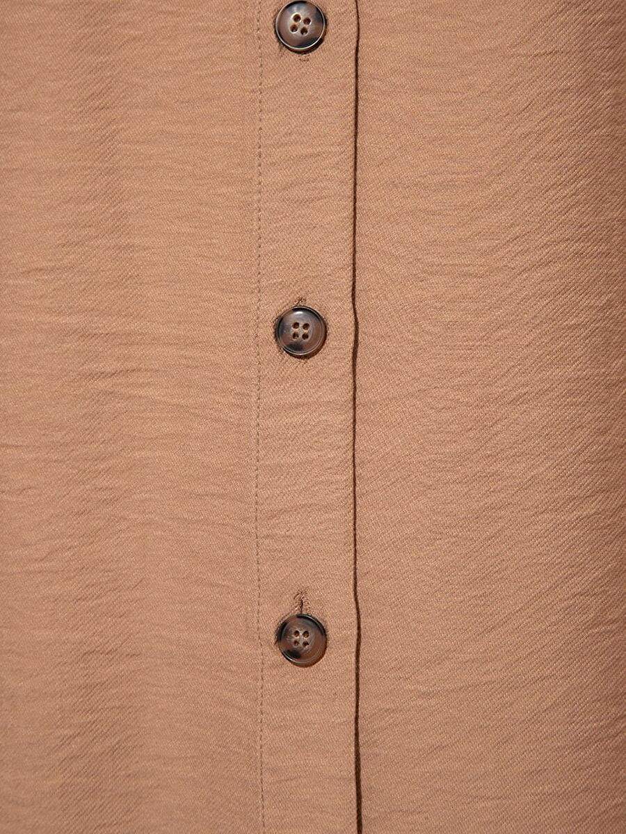 Kolsuz Rahat Kesim Gömlek - Camel — Product image 5 of 5