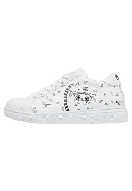 Kids Vegan Leather White Sneakers - Lemur Design