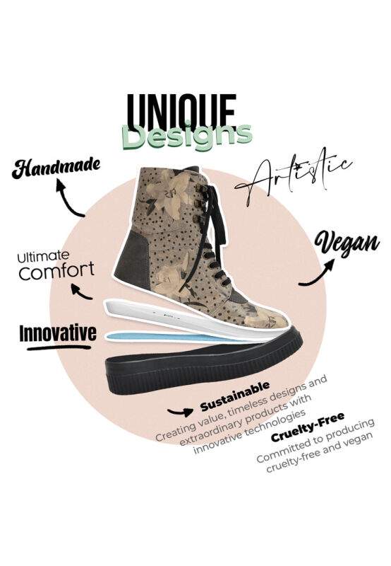 Women Vegan Leather Gray Long Boots - Black Dress Design — Product image 7 of 7