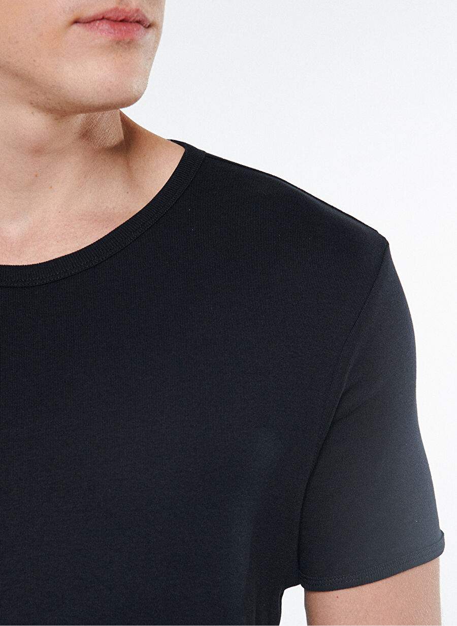 Mavi Bisiklet Yaka Dar Düz Siyah Erkek T-Shirt — Product image 5 of 6
