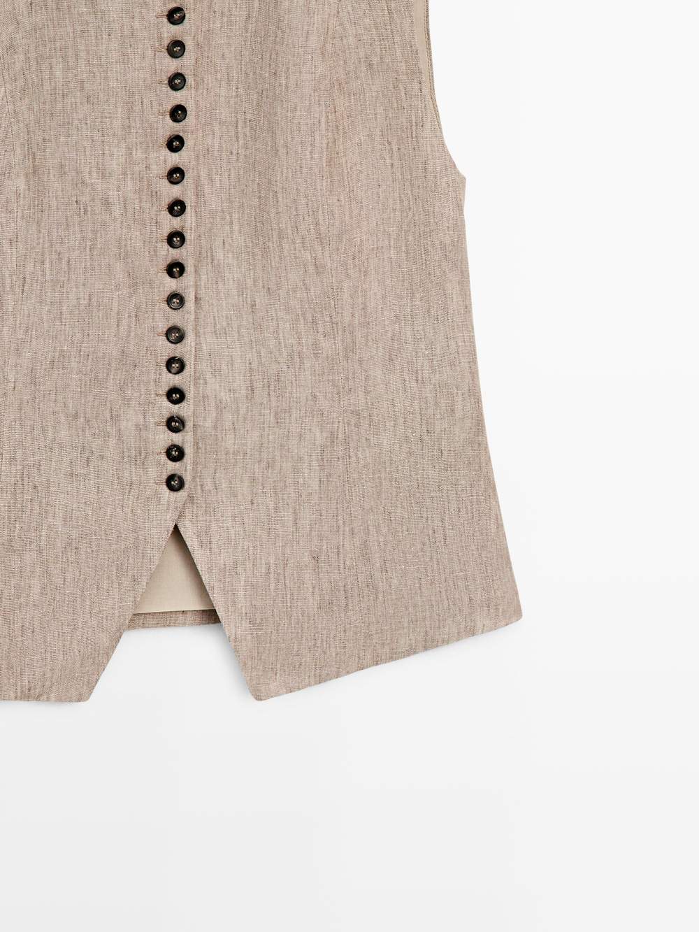 Linen melange waistcoat with buttons — Product image 11 of 15