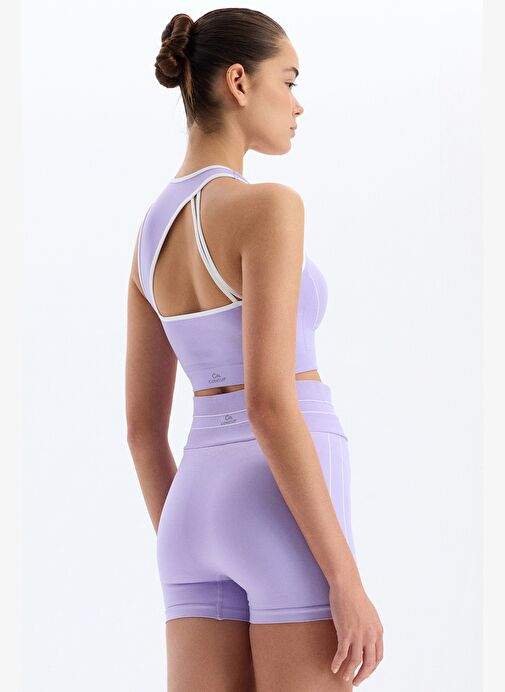 Line Detailed Eyelash Sports Bra Amethyst Purple — Product image 9 of 30