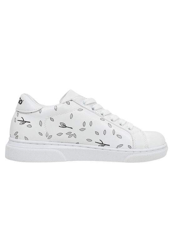 Kids Vegan Leather White Sneakers - Lemur Design — Product image 6 of 8
