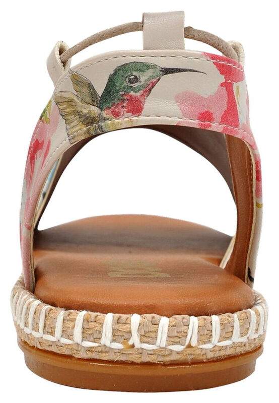 Women Vegan Leather Pink Lace Up Sandals - Spread Your Wings Design — Product image 6 of 6