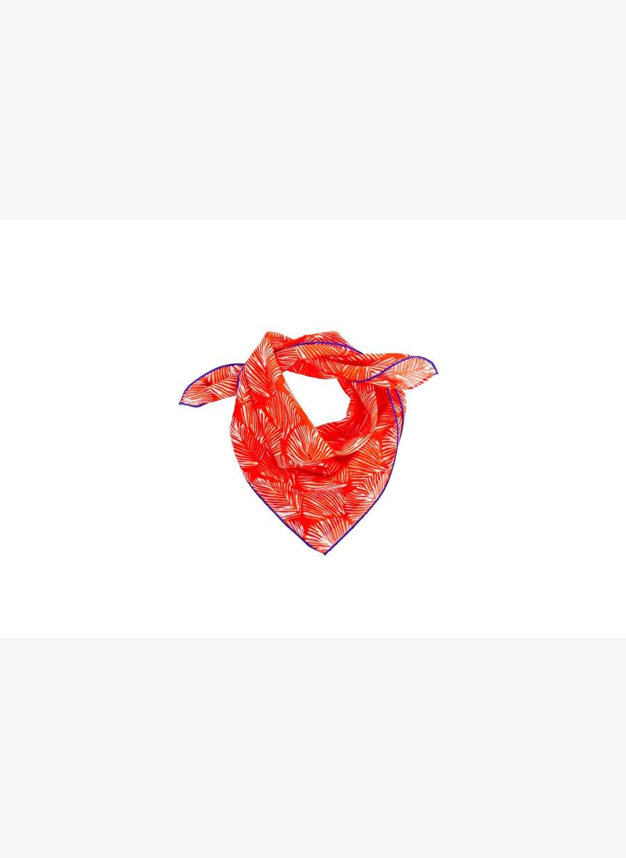 Sea Fern Kırmızı  Bandana Fular — صورة المنتج 3 من 3