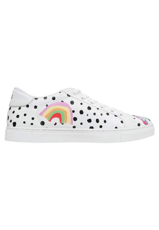 Men Vegan Leather White Sneakers - More Self Love Design — Product image 9 of 11