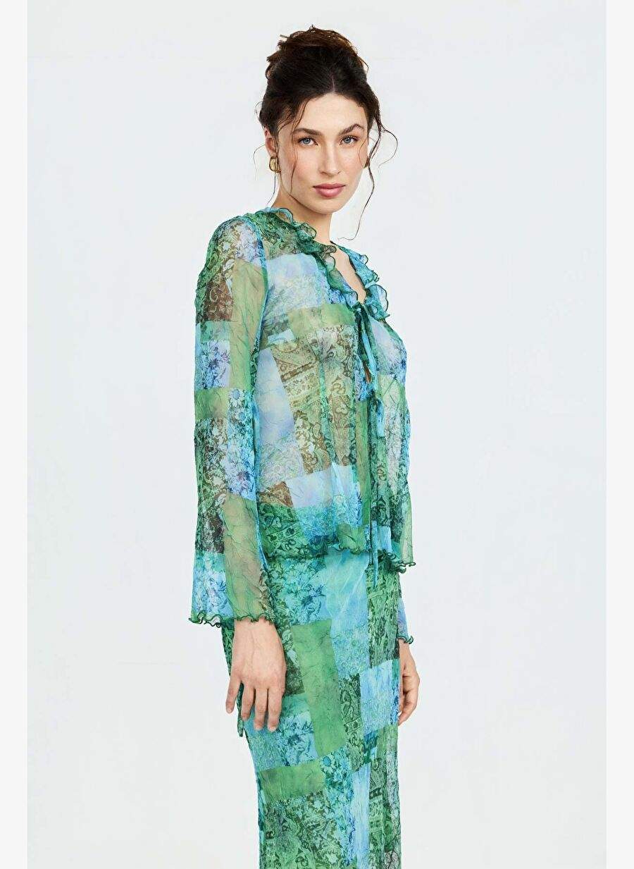 Patterned Bond Detailed Tulle Top — Product image 4 of 7