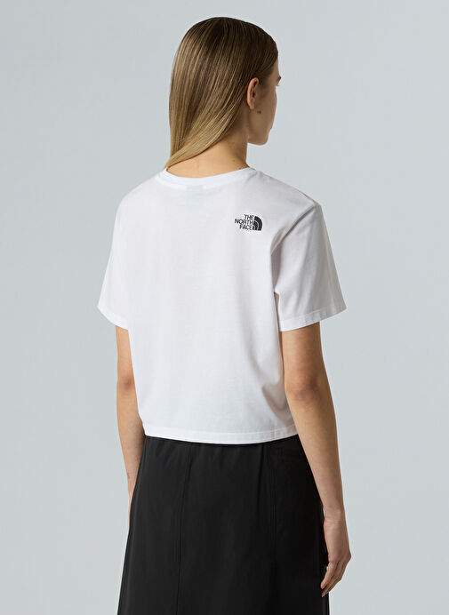 The North Face NF0A87U4FN41-W SIMPLE DOME CROPPED Beyaz Bisiklet Yaka Regular Fit Düz Kadın T-Shirt — Product image 12 of 15