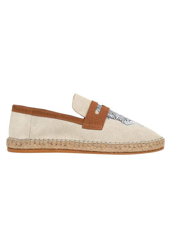 Men Vegan Cream Espadrilles - Uptown Tigers Design — صورة المنتج 7 من 9