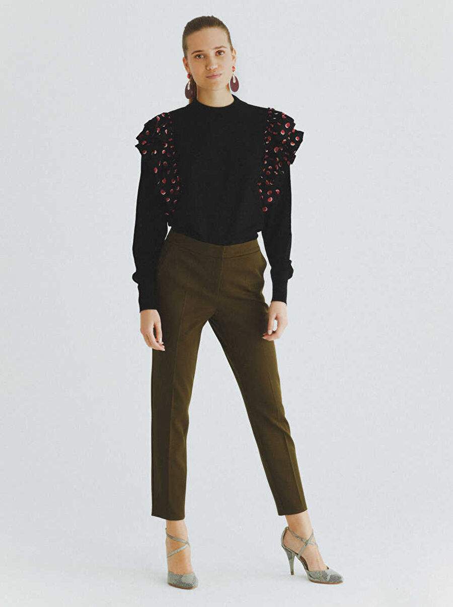 Short Leg Women's Trousers Khaki K2012046_023 — Product image 4 of 4