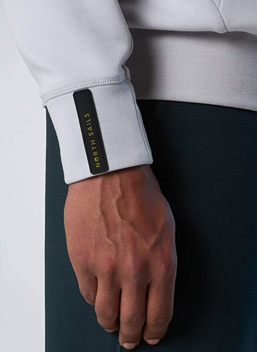 North Sails Gri Erkek Fermuarl Regular Fit Logo Baskl Sweatshirt Ns0000691097 — صورة المنتج 7 من 8