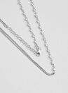 Minimal Tasarm 18 Ayar Beyaz Altn Kaplama 45 Cm Gumus Kolye — Product image 3 of 20