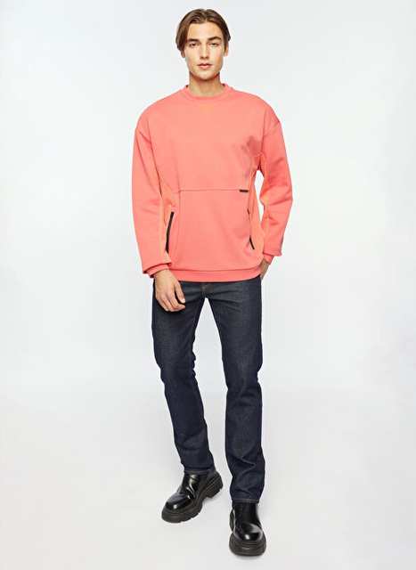 Skechers Pembe Erkek Bisiklet Yaka Sweatshirt -620M 2XI-Lock Crew Neck Sweatshirt