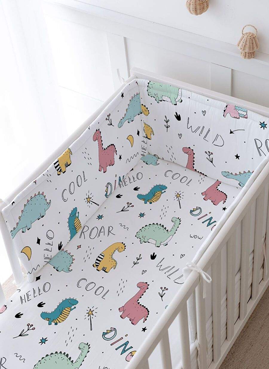 Baby Bedside Protective and Printed Sheet Sleep Set - Iconic Series - Smurf Dinosaurs — Product image 3 of 5
