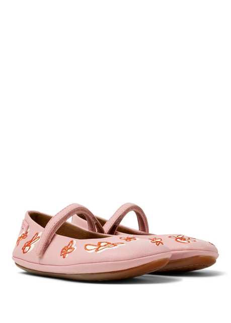 Twins Pink Patterned Girl Baby Ballet Flats K800486-008